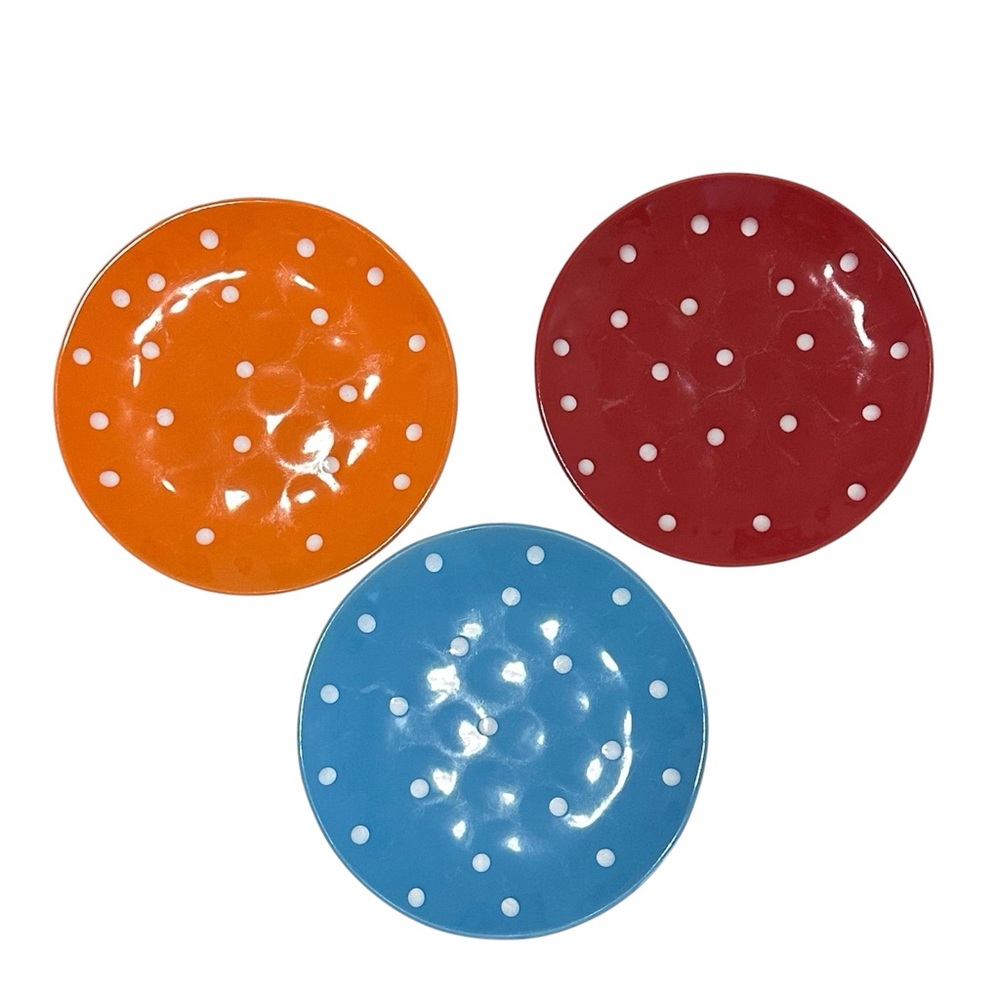 Colorful Polka Dot Plates Set